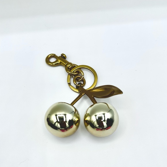Gold Cherry Bag Charm - Picture 2 of 2